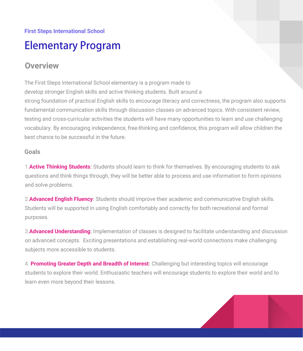 Elementary Program-1
